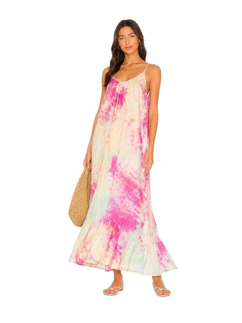 Tuck Shop Trading Co. Tie-Dye Linen Maxi Dress summer cruise travel